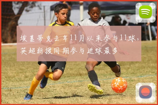 埃基蒂克去年11月以来参与11球,英超新援同期参与进球最多